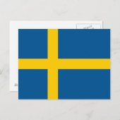 Carte postale Drapeau Suède (Devant / Derrière)