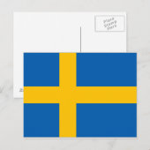 Carte Postale Drapeau Suède (Devant / Derrière)