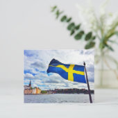 Carte Postale Drapeau suédois (Debout devant)