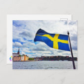 Carte Postale Drapeau suédois (Devant / Derrière)