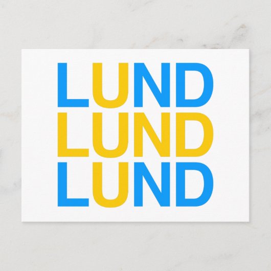 Carte Postale Drapeau suédois LUND (Devant)