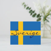 Carte postale Drapeau Suédois Sverige Suède (Debout devant)