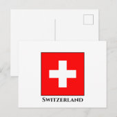 Carte Postale Drapeau suisse (Devant / Derrière)