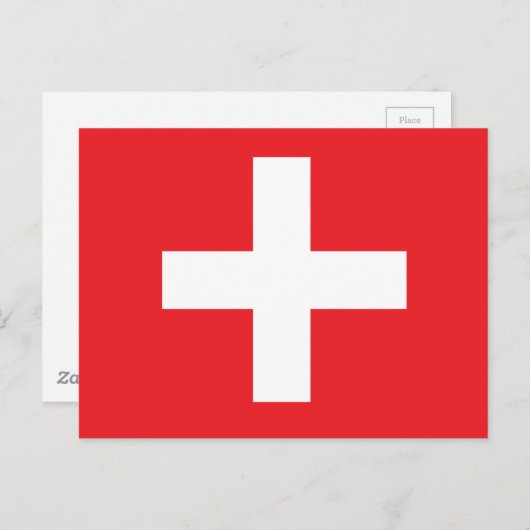 Carte Postale Drapeau Suisse (Devant / Derrière)