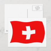 Carte postale Drapeau Suisse (Devant / Derrière)
