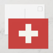 Carte Postale Drapeau suisse (Devant / Derrière)