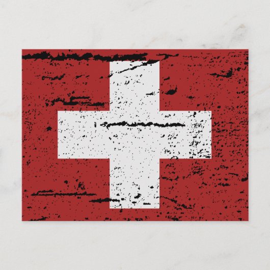 CARTE POSTALE DRAPEAU SUISSE (Devant)