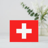 Carte postale Drapeau Suisse (Debout devant)