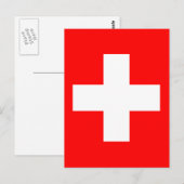 Carte Postale Drapeau suisse (Devant / Derrière)