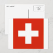 Carte Postale drapeau suisse (Devant / Derrière)