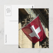 Carte Postale drapeau suisse (Devant / Derrière)