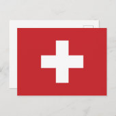 Carte Postale Drapeau Suisse (Devant / Derrière)