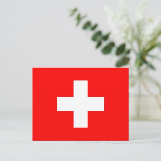 Carte Postale Drapeau Suisse (Debout devant)