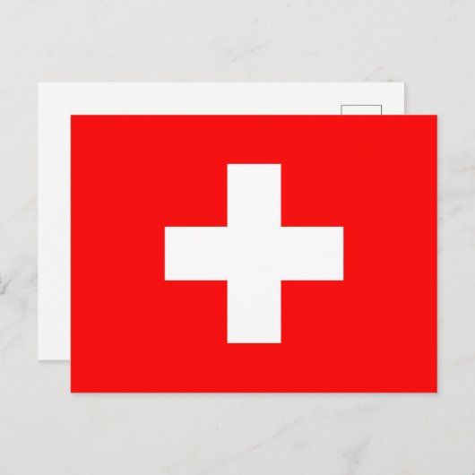 Carte Postale Drapeau Suisse (Devant / Derrière)