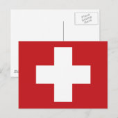 Carte Postale Drapeau Suisse (Devant / Derrière)