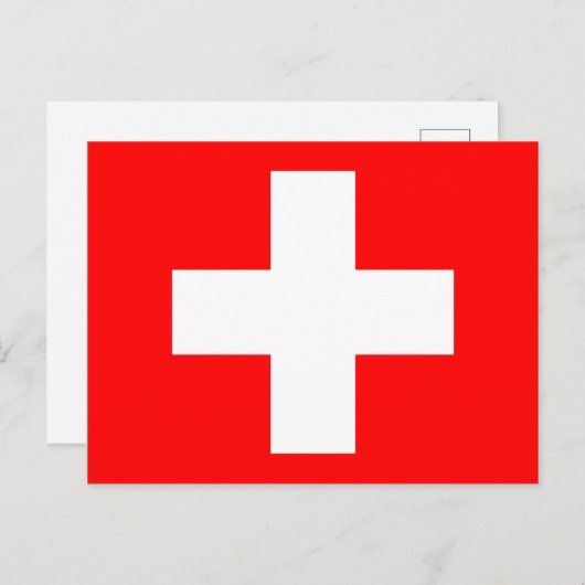 Carte postale Drapeau Suisse (Devant / Derrière)
