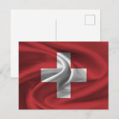 Carte Postale Drapeau Suisse (Devant / Derrière)