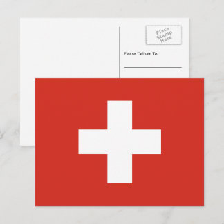 Carte Postale Drapeau suisse, Drapeau suisse