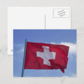 Carte Postale Drapeau suisse RF) (Devant / Derrière)