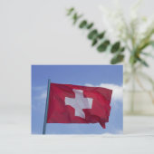 Carte Postale Drapeau suisse RF) (Debout devant)