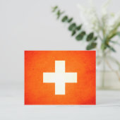 Carte Postale Drapeau Sun bissed Suisse (Debout devant)