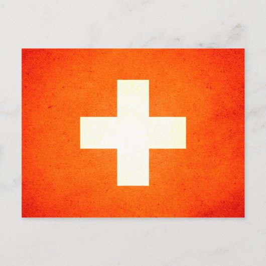 Carte Postale Drapeau Sun bissed Suisse (Devant)