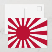 Carte postale Drapeau Sun Levant japonais (Devant / Derrière)