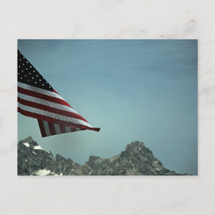 Carte Postale Drapeau sur Teton Postcard