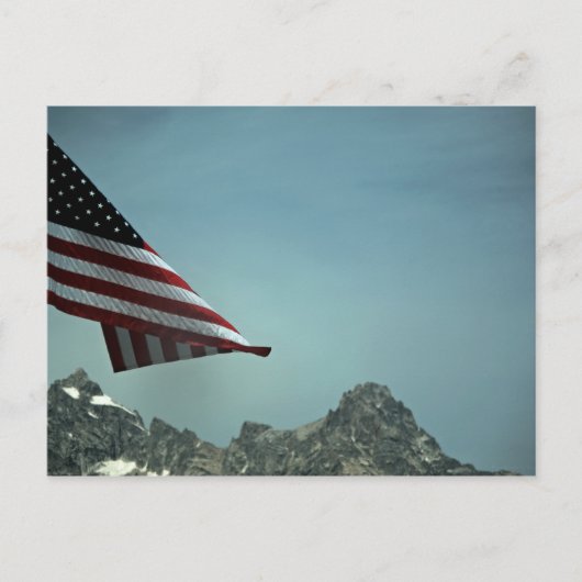 Carte Postale Drapeau sur Teton Postcard (Devant)