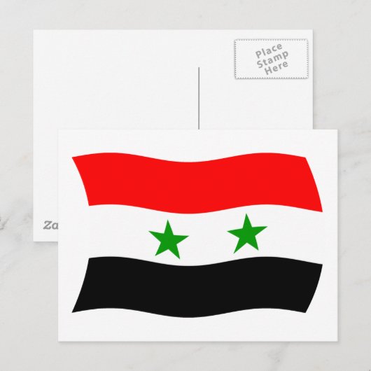 Carte postale Drapeau Syrie (Devant / Derrière)
