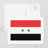 Carte Postale Drapeau Syrie (Devant / Derrière)