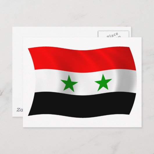 Carte postale Drapeau Syrie (Devant / Derrière)