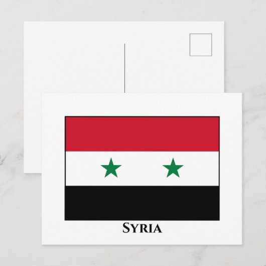 Carte Postale Drapeau syrien (Devant / Derrière)