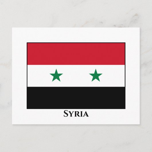 Carte Postale Drapeau syrien (Devant)