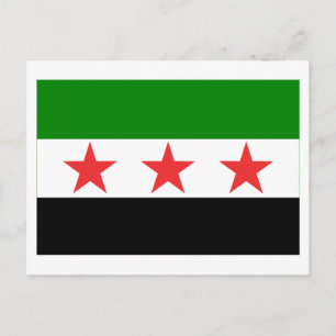 Carte Postale Drapeau syrien (1932-1958 et 1961-1963)
