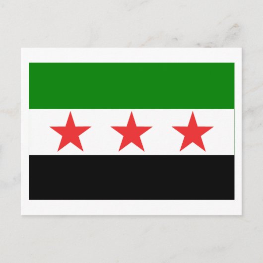 Carte Postale Drapeau syrien (1932-1958 et 1961-1963) (Devant)