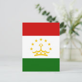 Carte Postale Drapeau Tadjikistan (Debout devant)