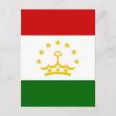 Carte Postale Drapeau Tadjikistan (Devant)