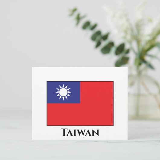 Carte Postale Drapeau Taïwan (Debout devant)