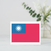 Carte Postale Drapeau Taïwan (Debout devant)
