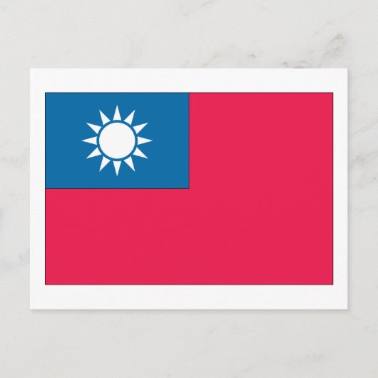 Carte Postale Drapeau Taïwan (Devant)
