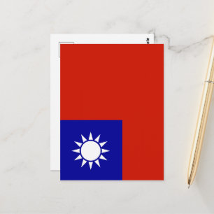 Carte Postale Drapeau taïwanais