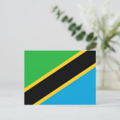 Carte Postale drapeau tanzanien (Debout devant)