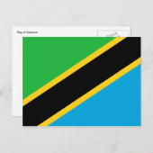 Carte Postale drapeau tanzanien (Devant / Derrière)