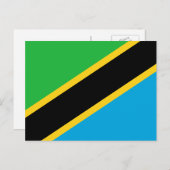 Carte Postale Drapeau tanzanien, Drapeau de Tanzanie (Devant / Derrière)
