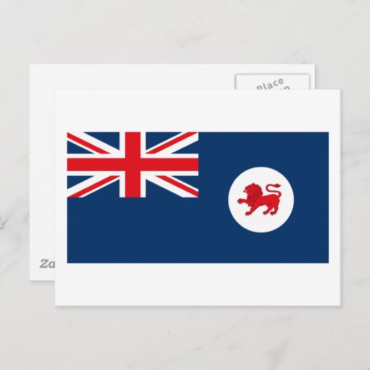 Carte postale Drapeau Tasmanie (Devant / Derrière)