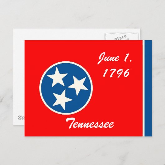 Carte postale Drapeau Tennessee (Devant / Derrière)