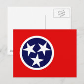 CARTE POSTALE DRAPEAU TENNESSEE (Devant / Derrière)