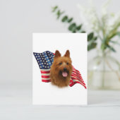 Carte Postale Drapeau Terrier australien (Debout devant)