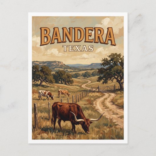 Carte Postale Drapeau Texas (Devant)